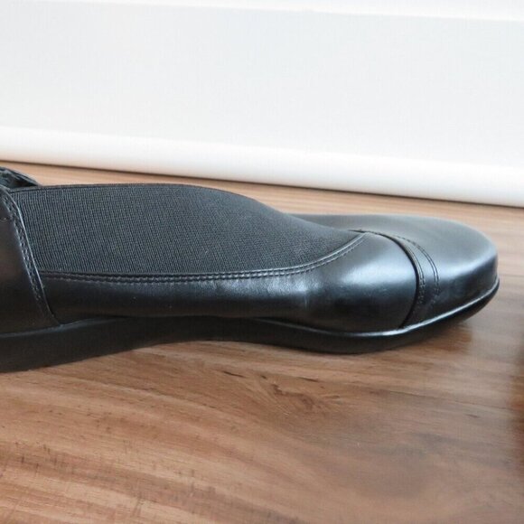ZIERA WORK BASICS Black Leather Slip on Comfort Shoes Minimalist Office Sz 10.5 - Picture 10 of 15
